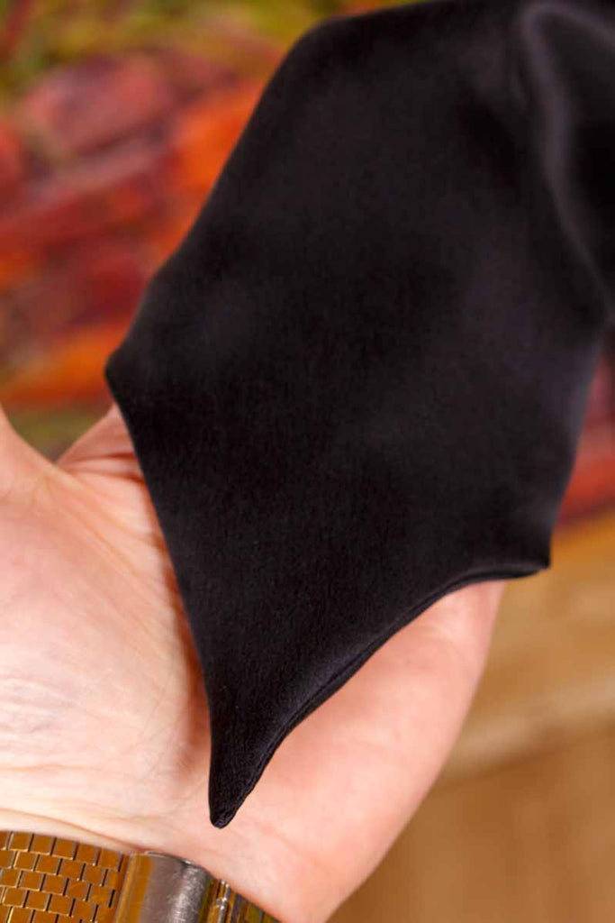 Seidenkleid schwarz + Chiffon