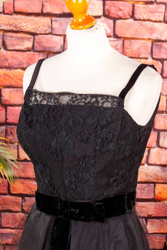 Petticoatkleid schwarz Tüll+Spitze