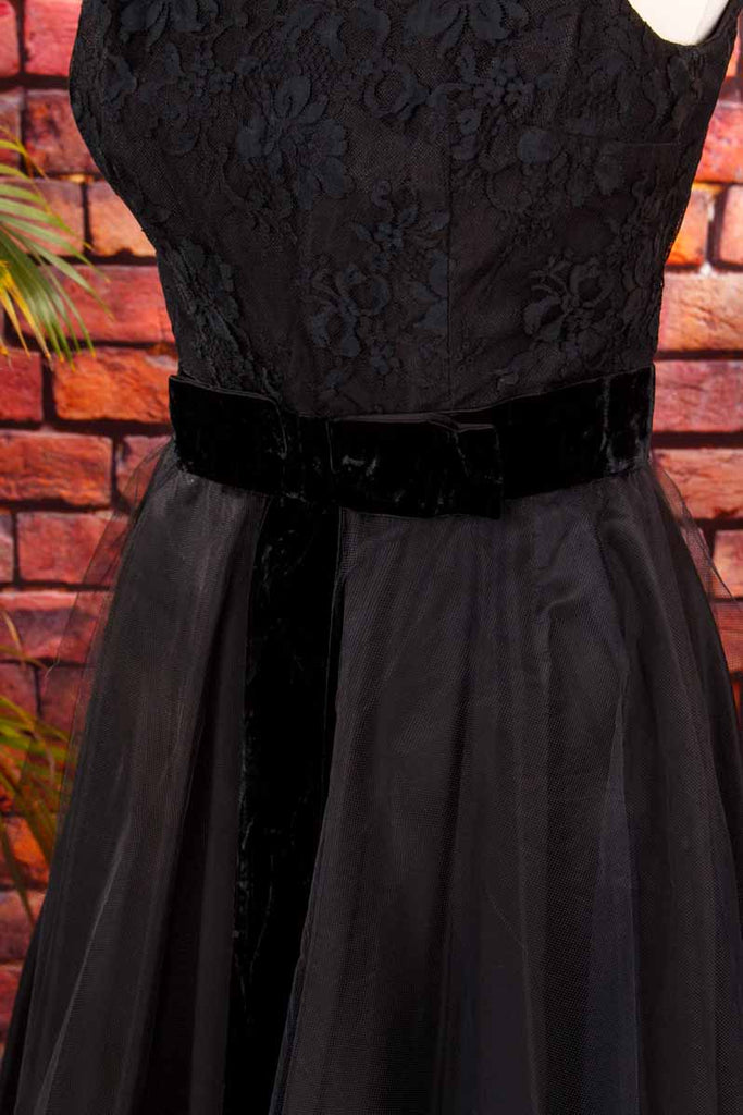 Petticoatkleid schwarz Tüll+Spitze