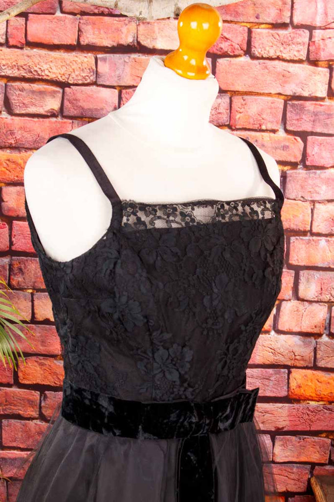 Petticoatkleid schwarz Tüll+Spitze