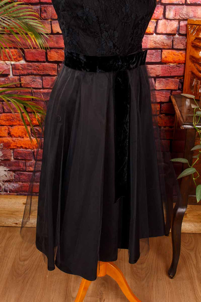 Petticoatkleid schwarz Tüll+Spitze