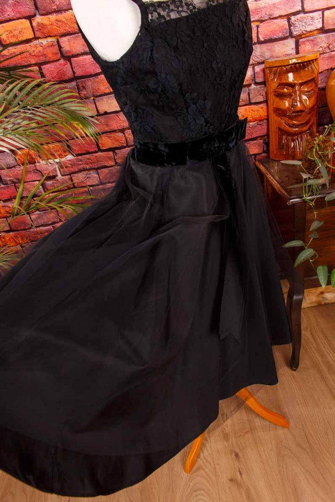 Petticoatkleid schwarz Tüll+Spitze