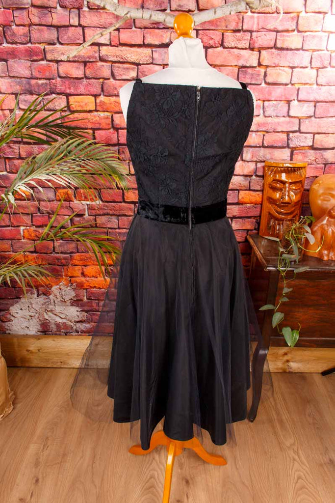 Petticoatkleid schwarz Tüll+Spitze