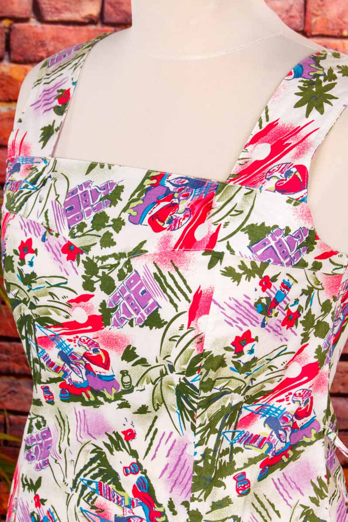 80s Sommerkleid Baumwolle