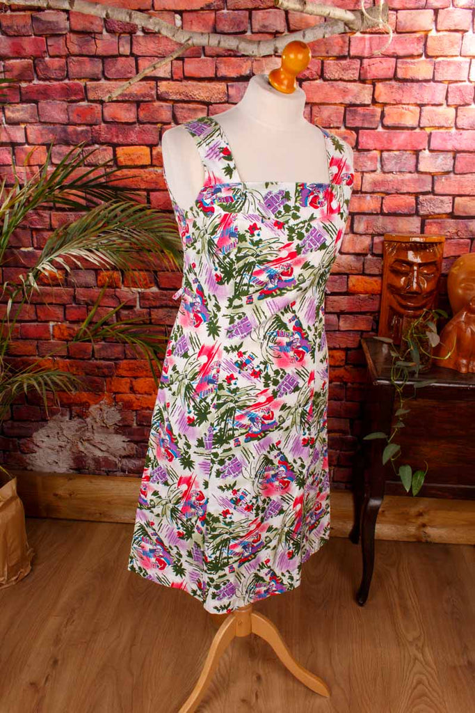 80s Sommerkleid Baumwolle