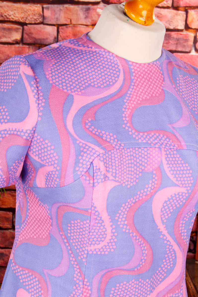 60s Disco Kleid Neon lila