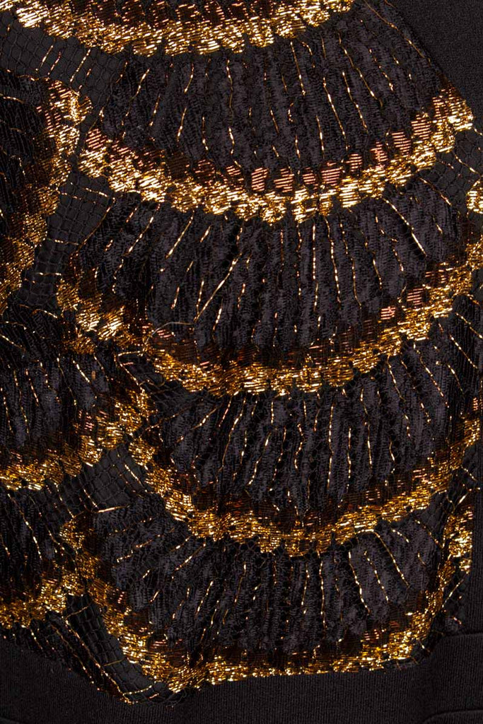 Vintage Abendkleid schwarz gold