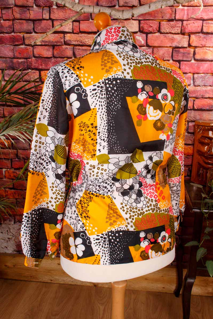 Megakragen Bluse bunt Muster