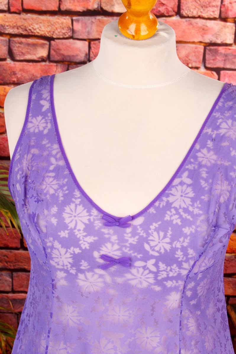 Vintage Unterkleid lila Ausbrenner