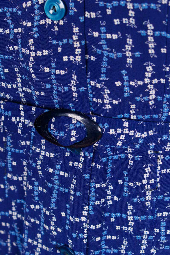Kittelkleid blau Baumwolle