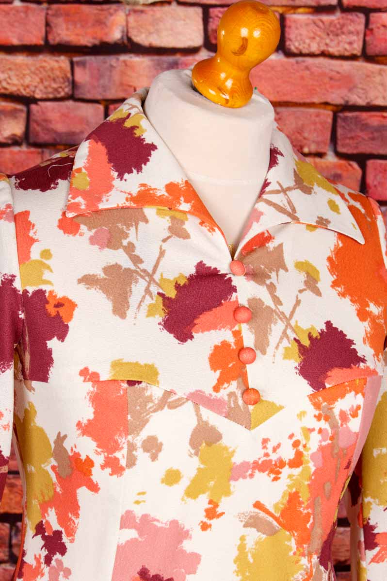 70er Schlagerkleid bunt