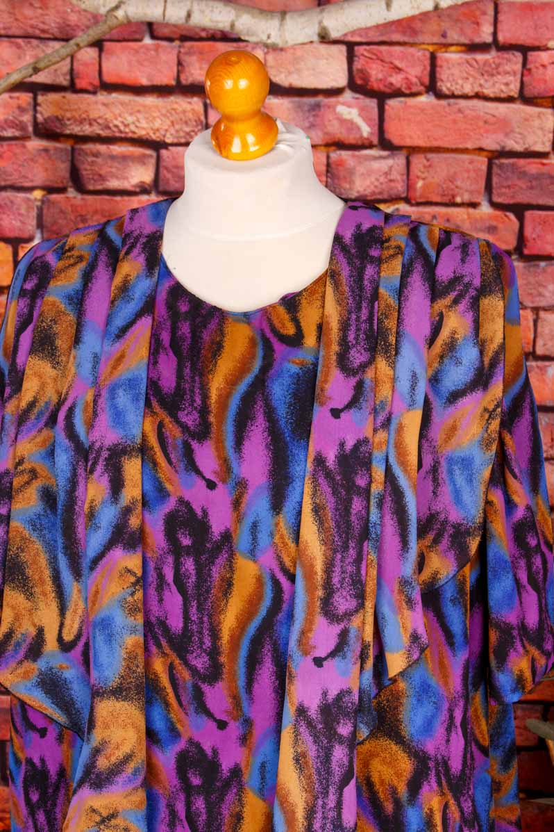 80s Kleid bunt Lagenlook