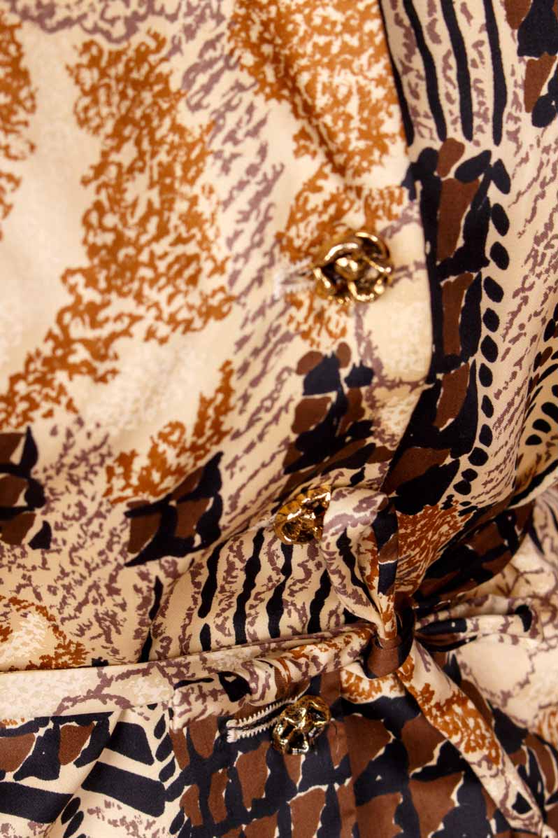 Schlager Kleid beige Baumwolle