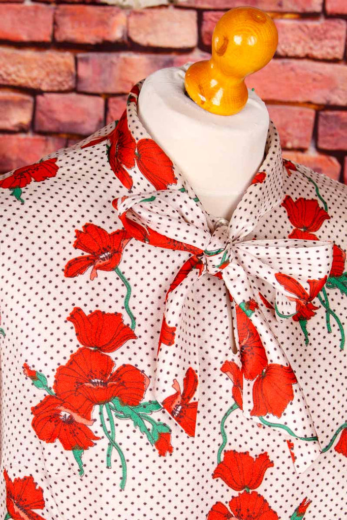 VEB Schluppenbluse Blumenmuster