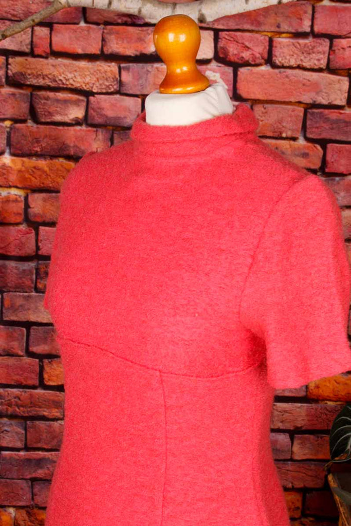 Etuikleid pink Wolle Bouclé