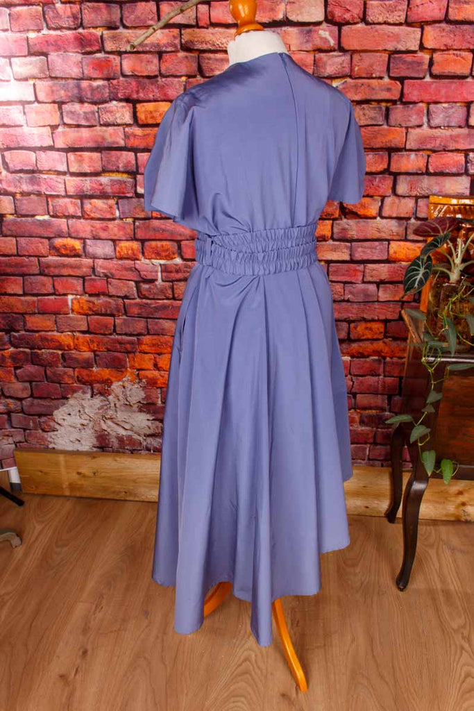 AKIRANAKA drapiertes Kleid blau