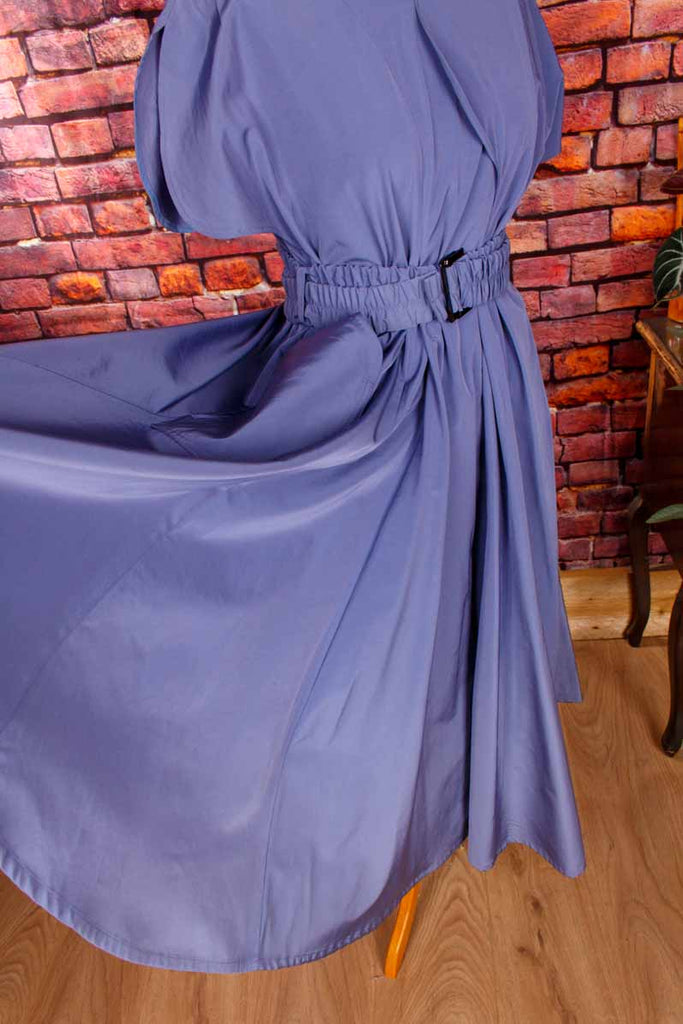 AKIRANAKA drapiertes Kleid blau