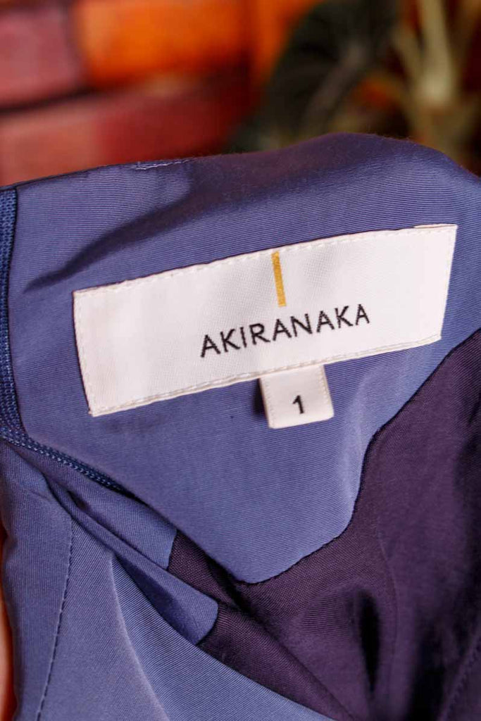 AKIRANAKA drapiertes Kleid blau