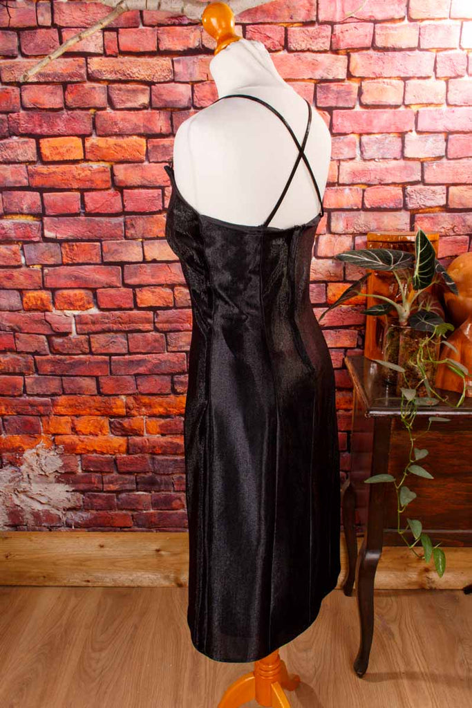 Abendkleid schwarz eng Glanz