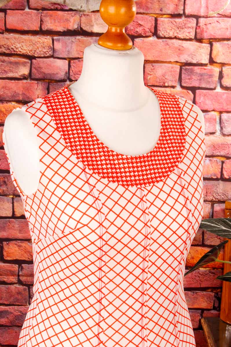 Stretchkleid rot kariert