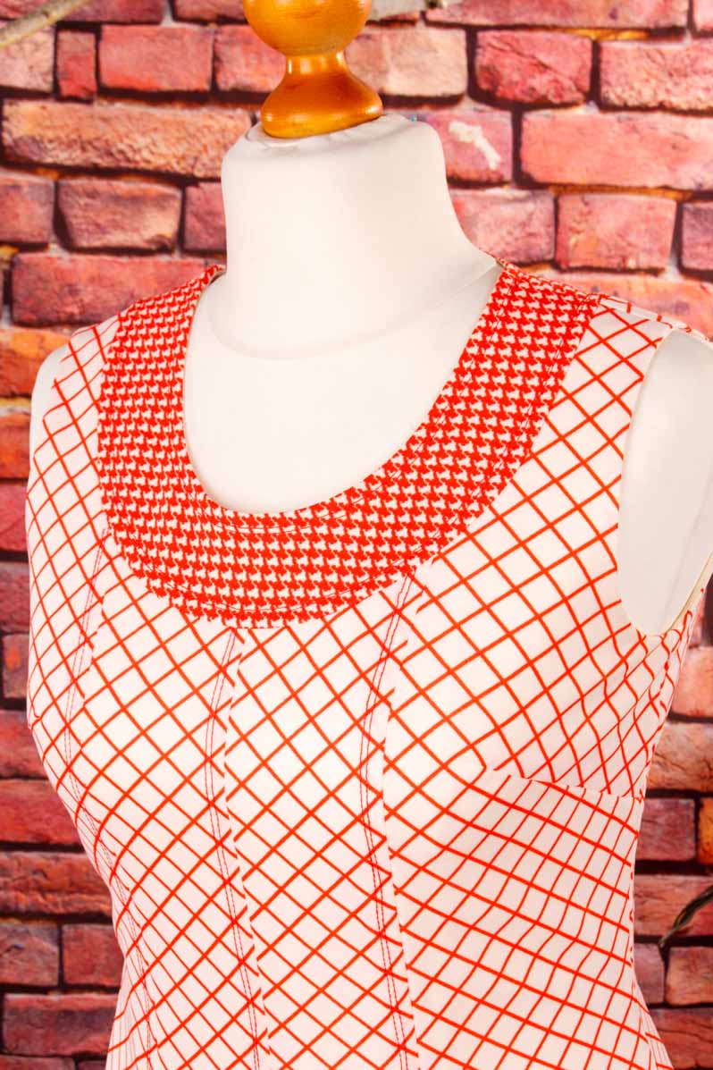 Stretchkleid rot kariert