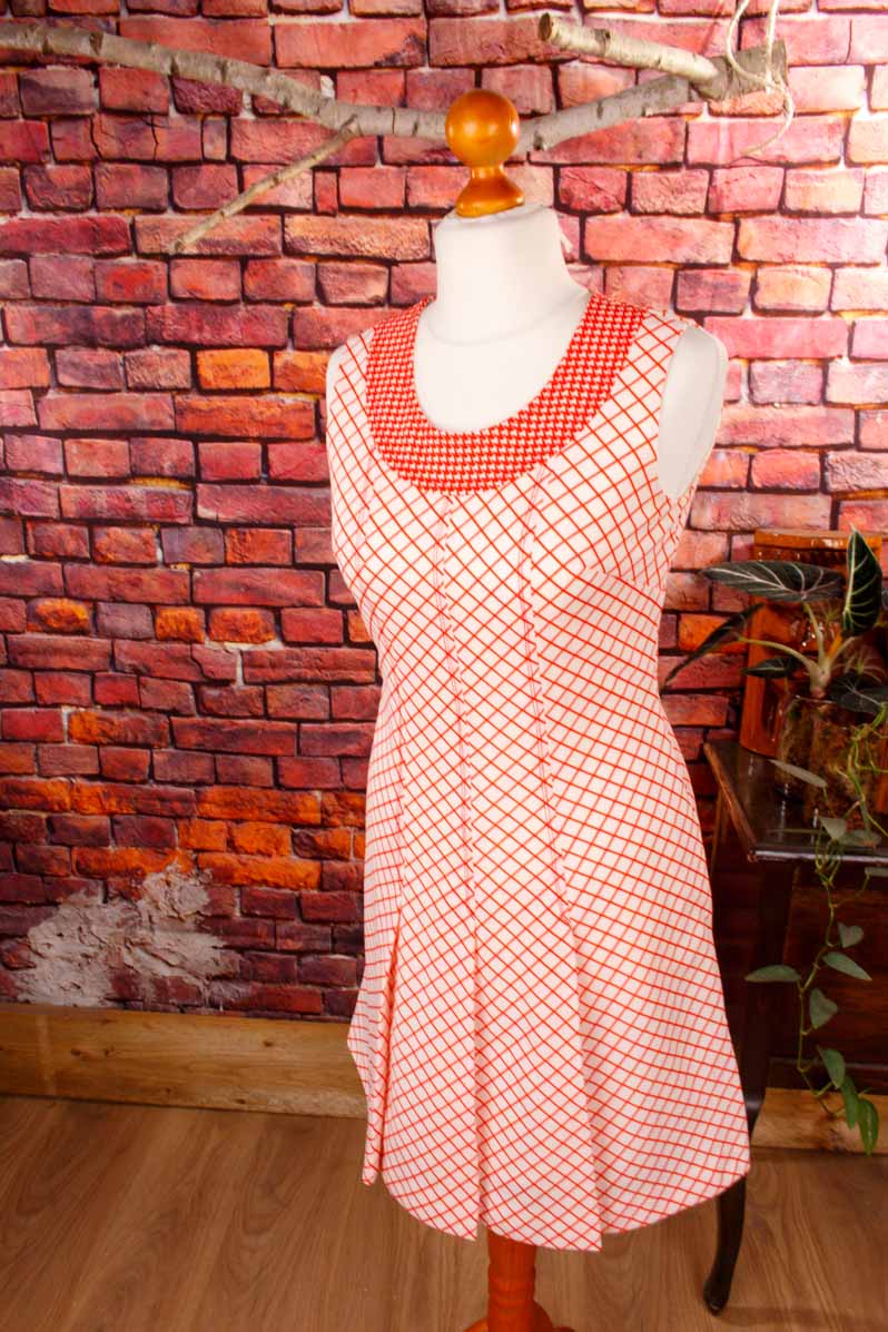 Stretchkleid rot kariert