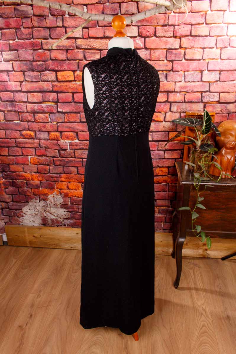 Vintage Abendkleid schwarz Glitzer