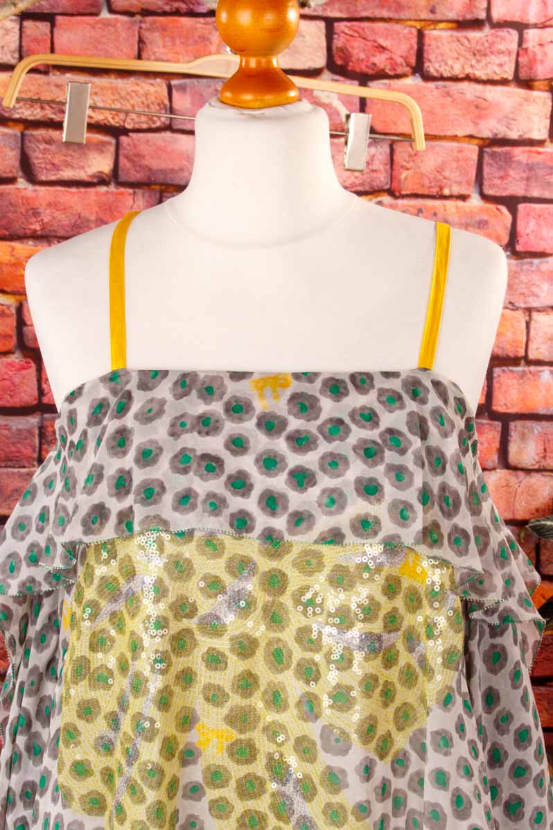Tsumori Chisato Seidenkleid grün