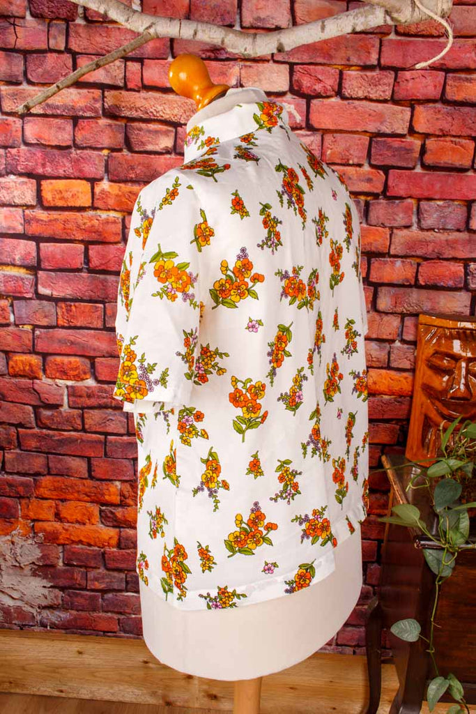 70s Dackelohrenbluse Blumen