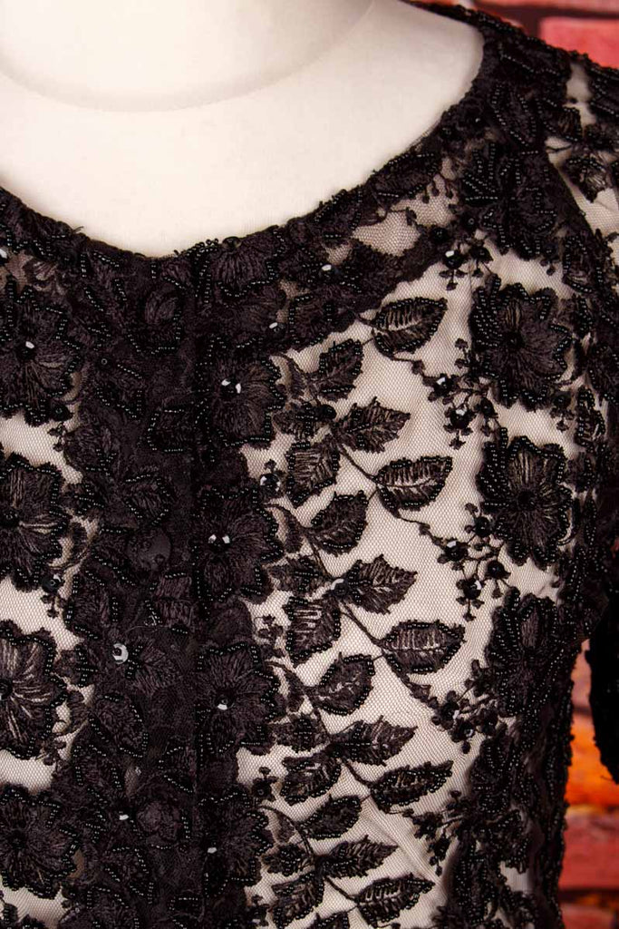 festliches Top mit perlen bestickt