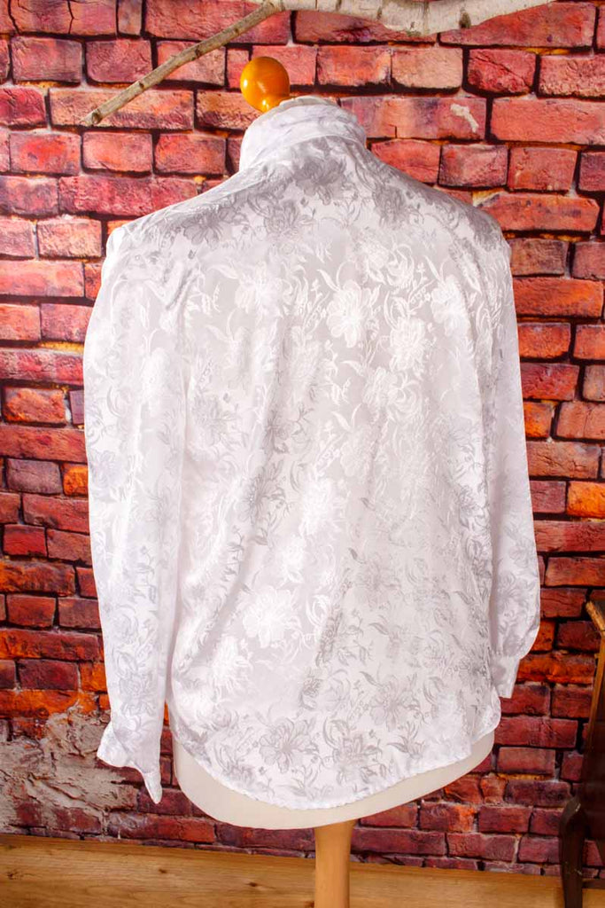 Vintage Satinbluse mit Jabot