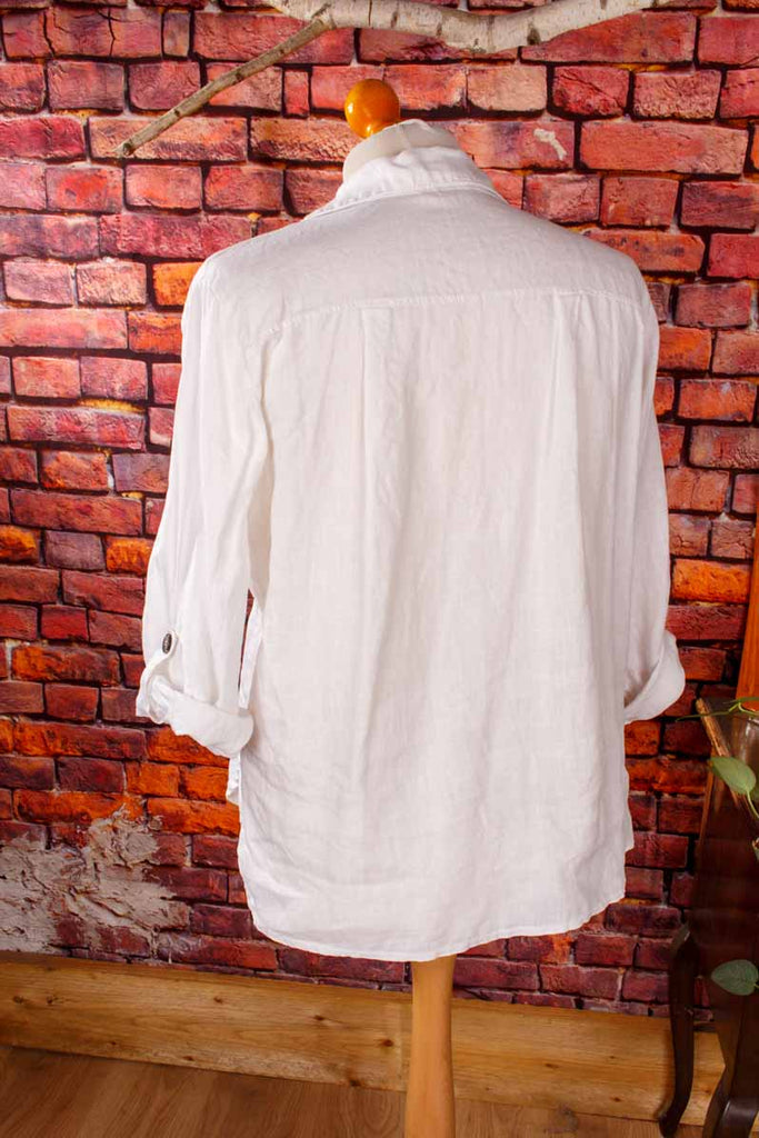 100% Leinen Top asymmetrisch