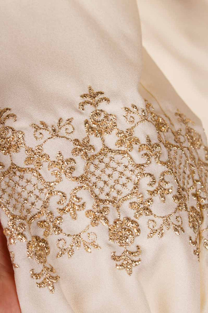 70s Schlagerbluse gold bestickt