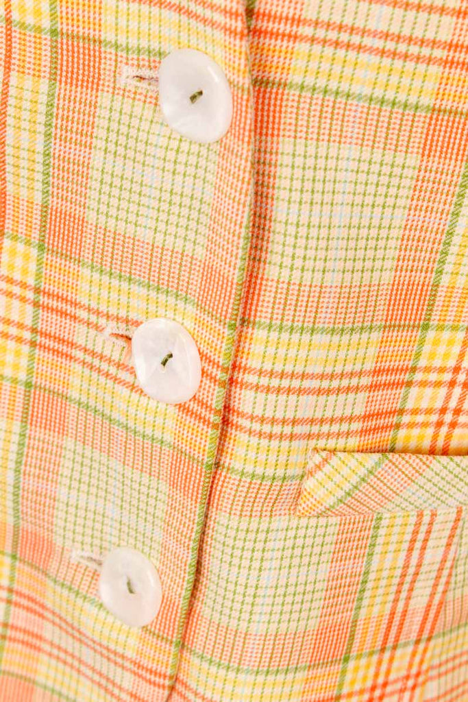 Peter Hahn Wolle Blazer orange kariert