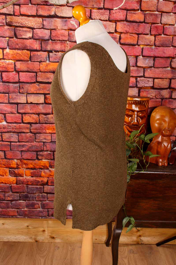Vintage Stricktop Seide mit Leinen