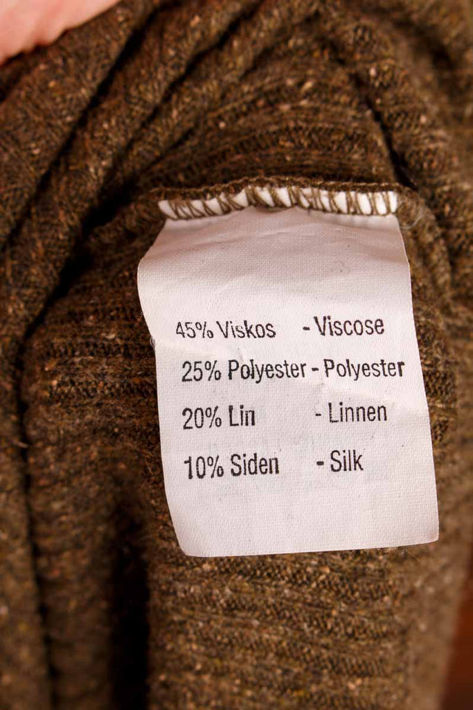 Vintage Stricktop Seide mit Leinen