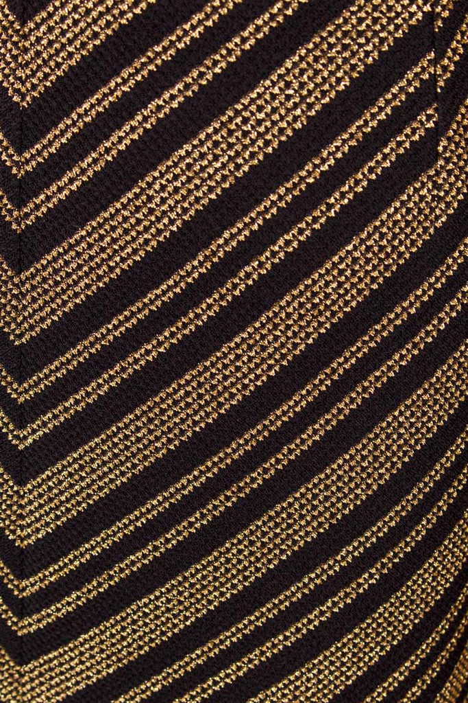 70s Boho Maxirock Goldstreifen