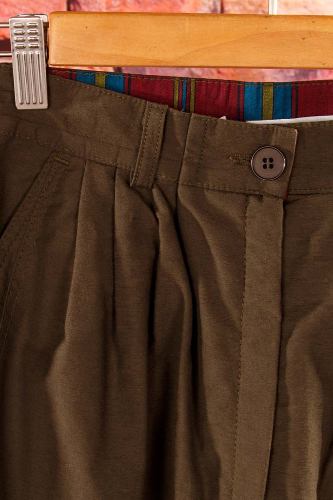 80s Karottenhose khaki gefüttert
