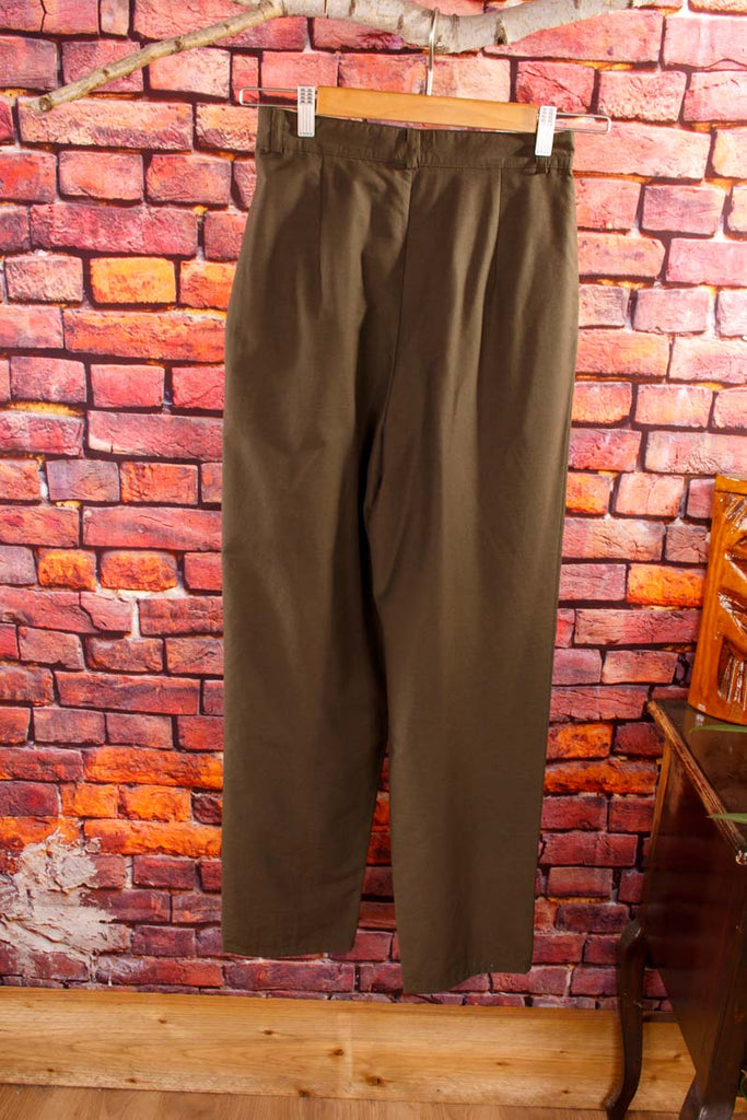 80s Karottenhose khaki gefüttert