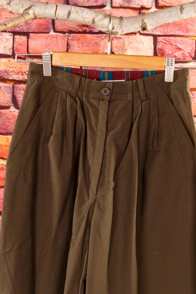 80s Karottenhose khaki gefüttert