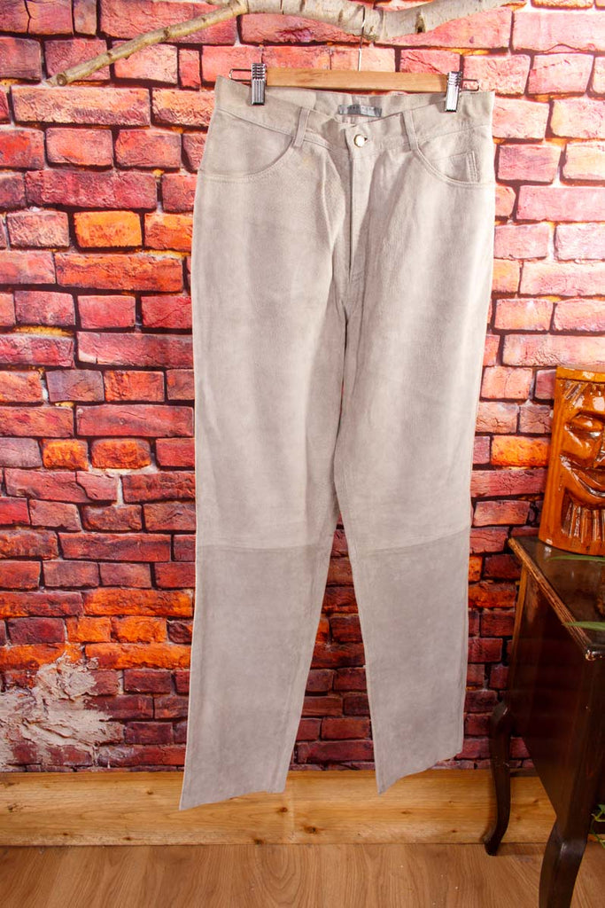 Boho Wildleder Hose grau