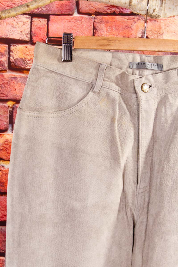 Boho Wildleder Hose grau