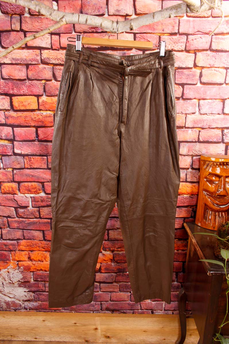 80s Betty Barclay Lederhose braun