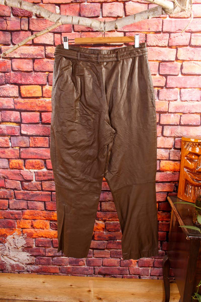 80s Betty Barclay Lederhose braun