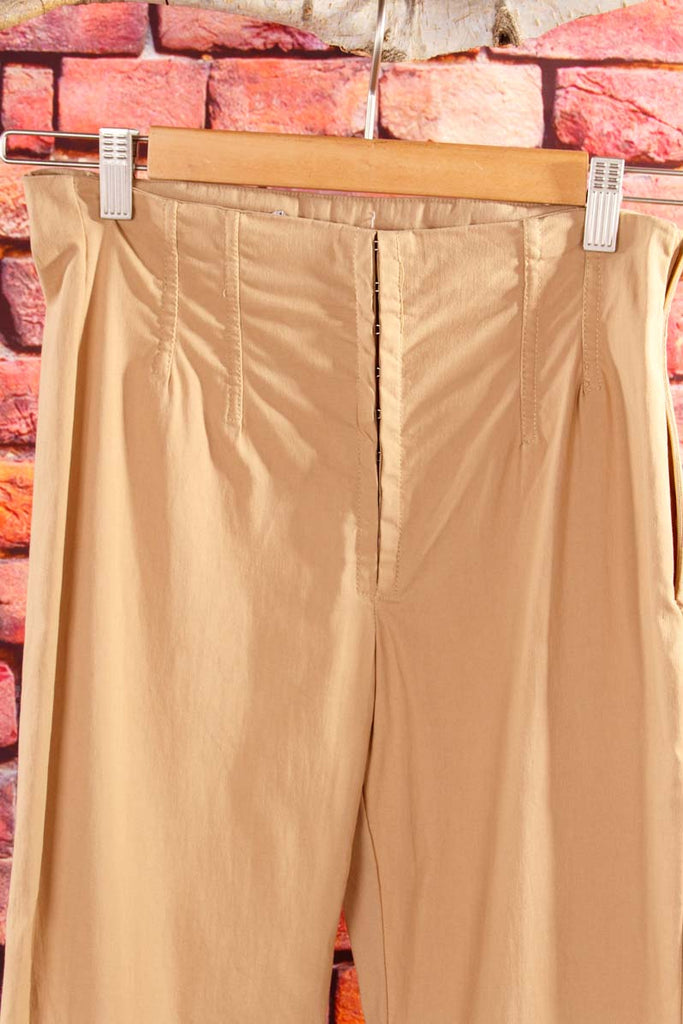 Y2K Schlaghose beige Stretch