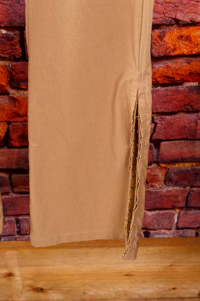 Y2K Schlaghose beige Stretch