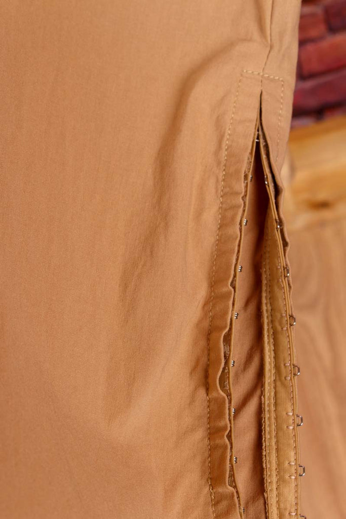 Y2K Schlaghose beige Stretch