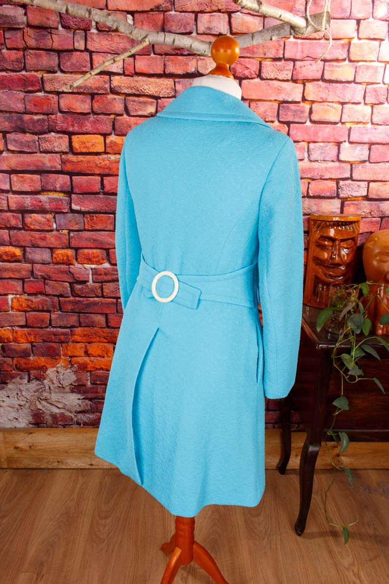 70er Jahre Mantel türkis