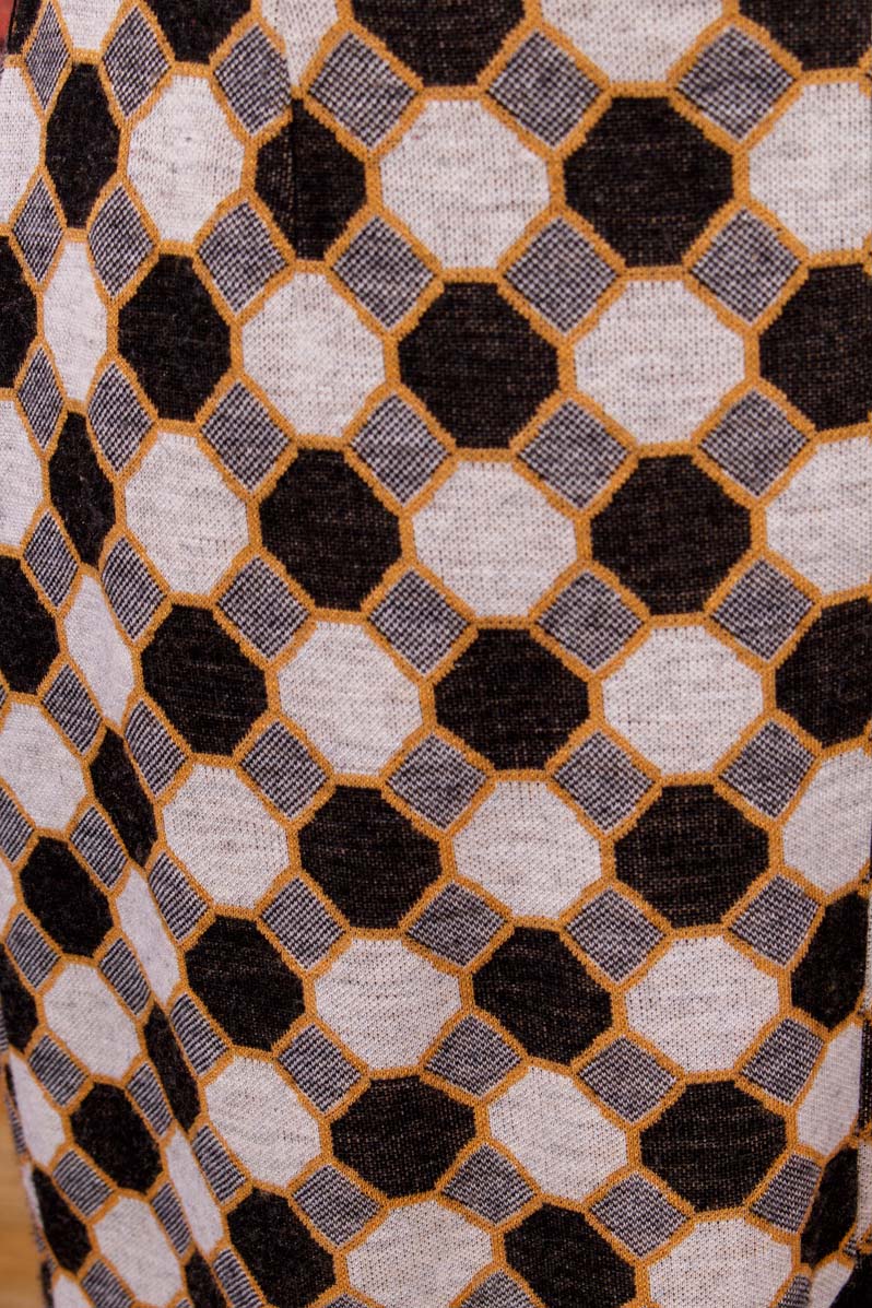 Vintage Winterrock beige Wabenmuster