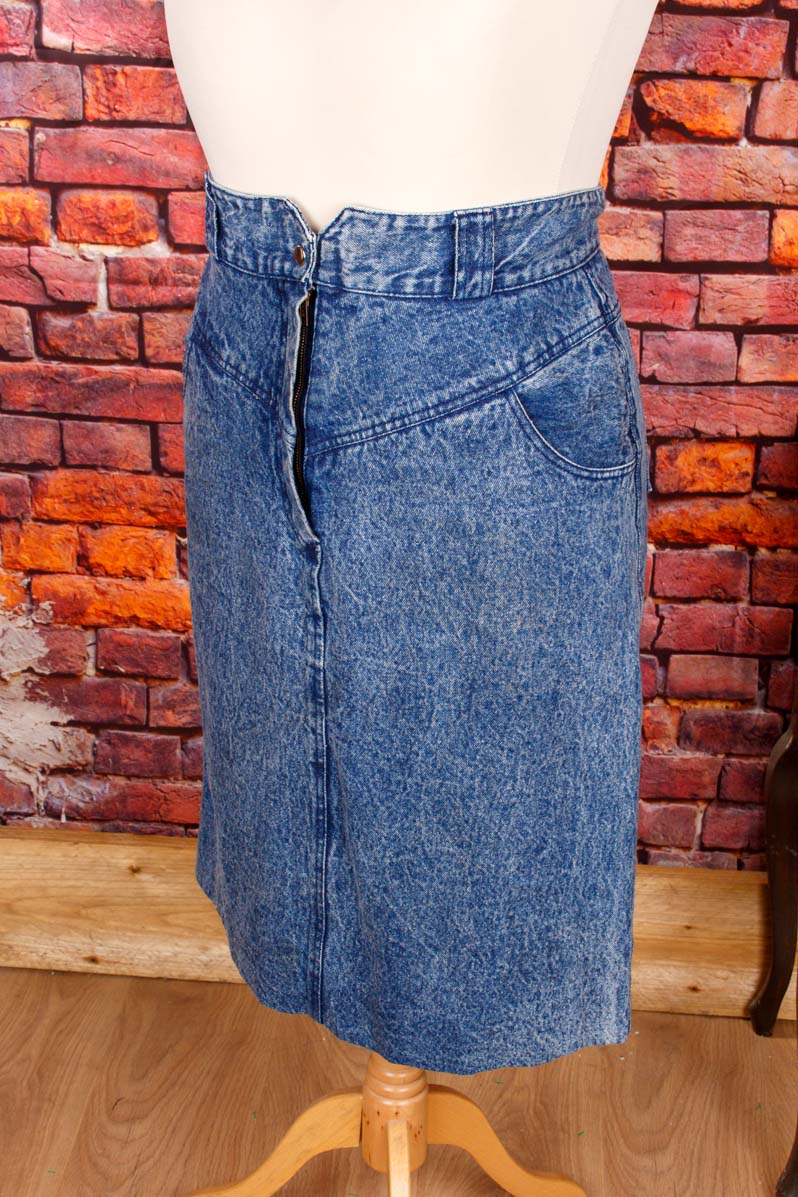 80s Jeansrock Marmor
